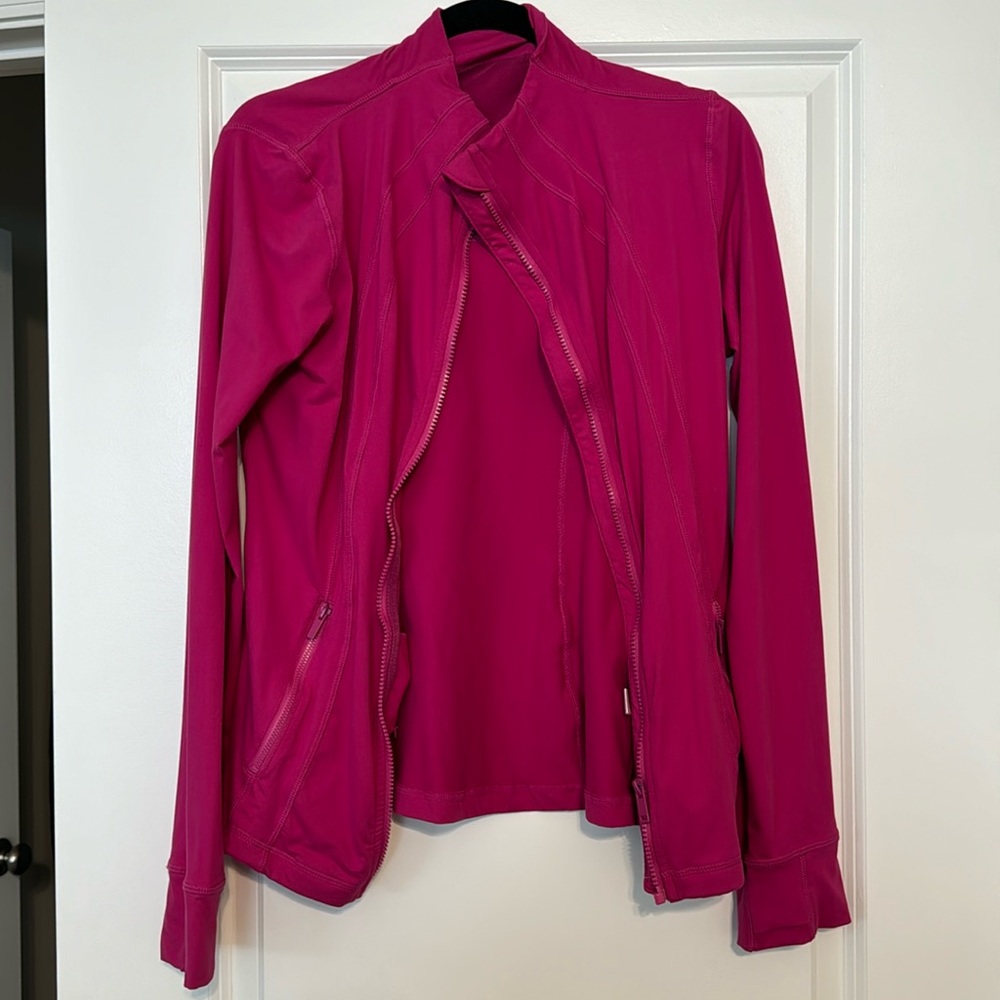 Raspberry workout jacket